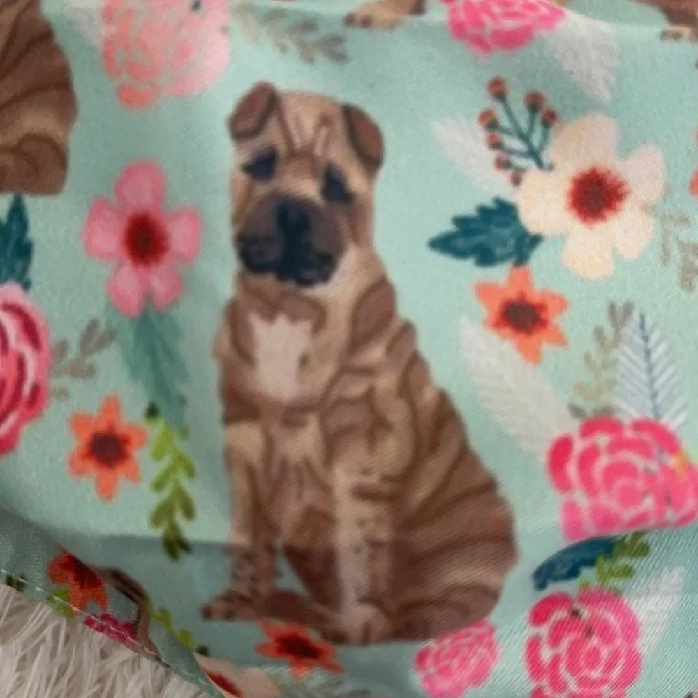 New cute floral dog face mask